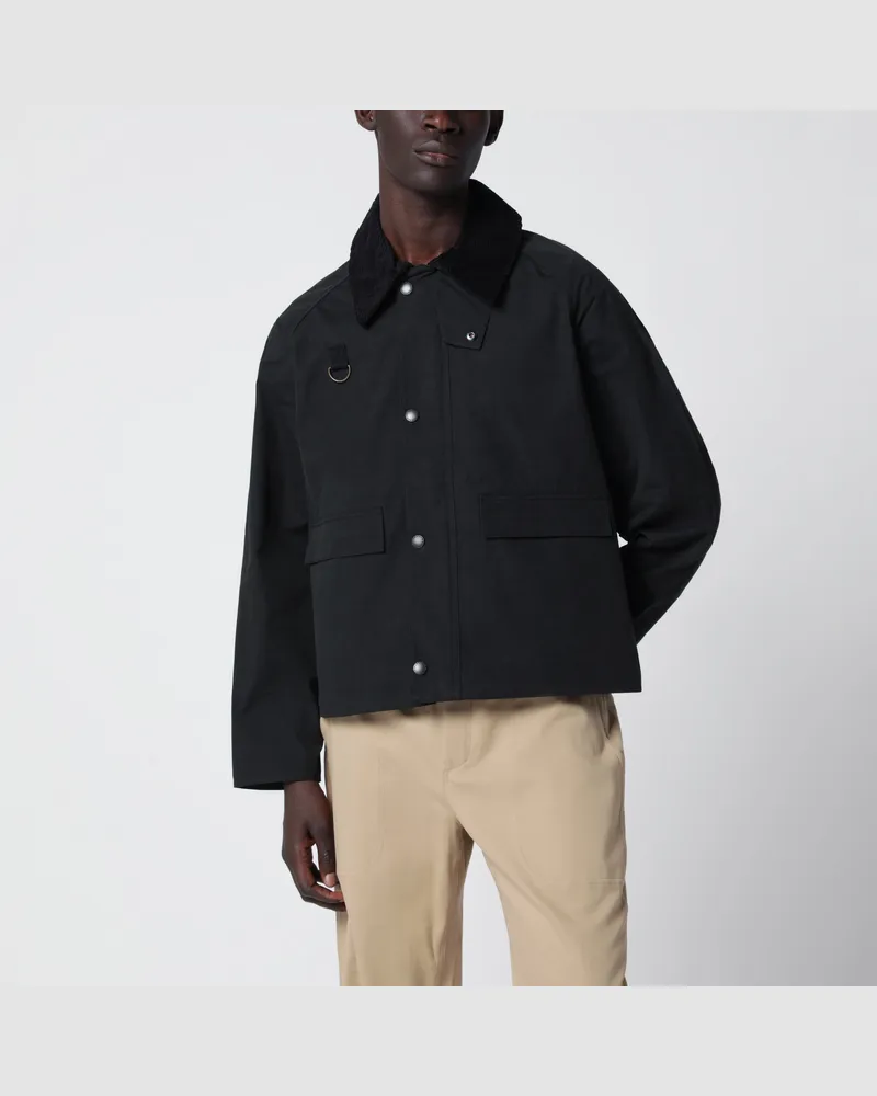 Barbour Schwarze Spey-Jacke aus Baumwollmischung Black