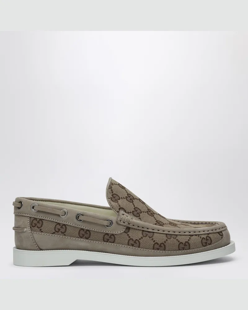 Gucci Slipper aus Stoff Original GG beige/ebenholz Multicolor