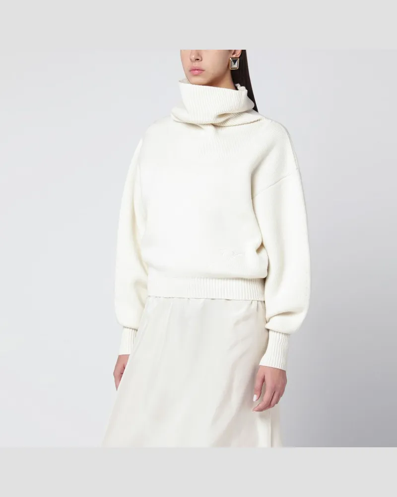 Jacquemus Weißer Ballonpullover Weiß