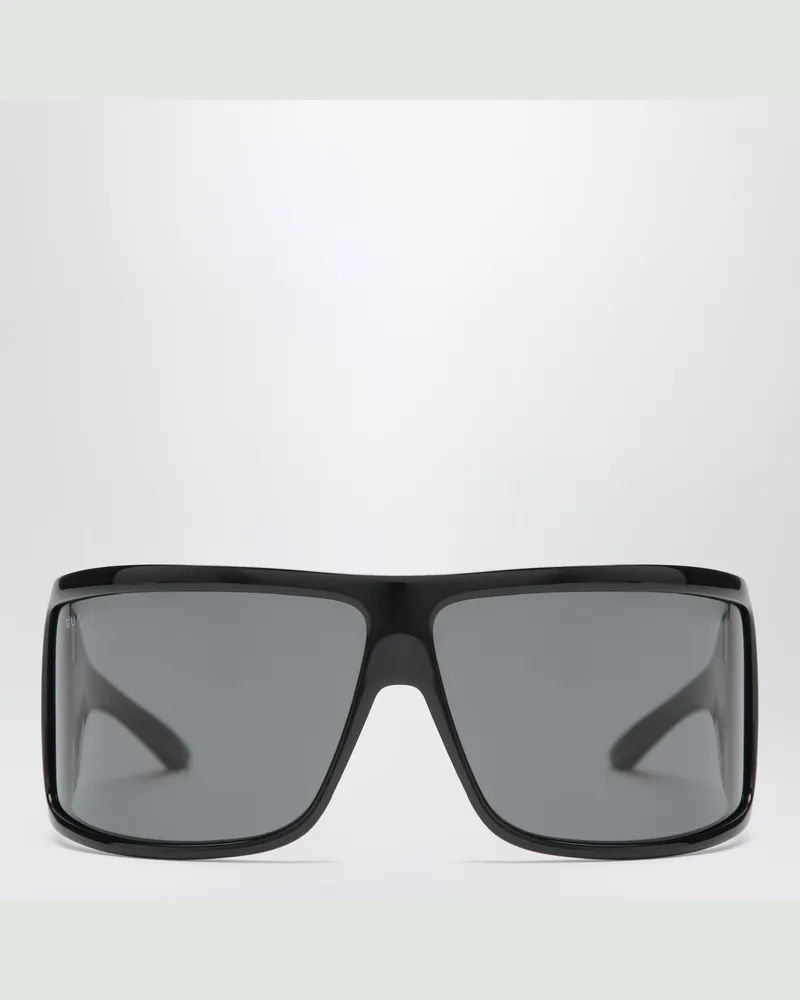 Gucci Schwarze Sonnenbrille mit grauen Gläsern Black