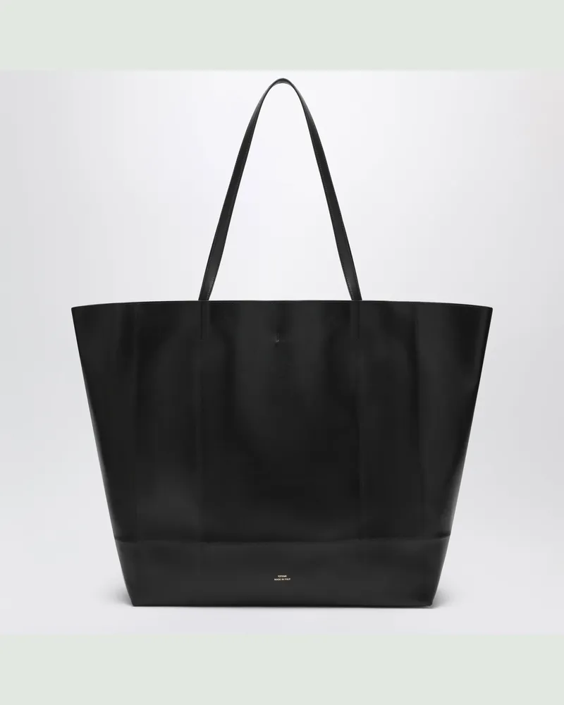 Totême Roam Tote Bag aus schwarzem Leder Black