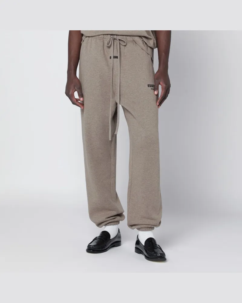 Fear of God Graumelierte Jogginghose mit Logoprint Grau