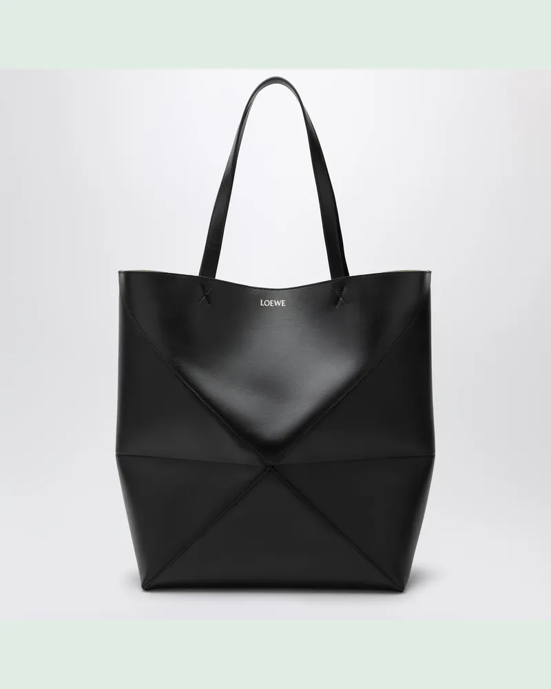 Loewe Schwarze XL Puzzle Fold Tote Bag Black