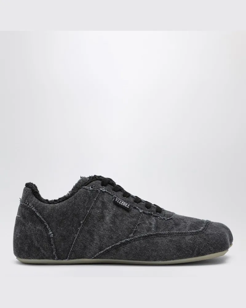 Maison Margiela Anatomic Sneaker aus schwarzem Canvas Schwarz