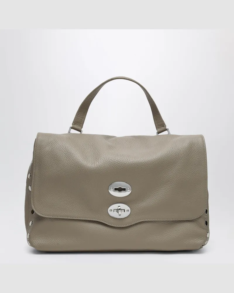 Zanellato Mittlere Postina-Tasche in Lehmfarbe Grey