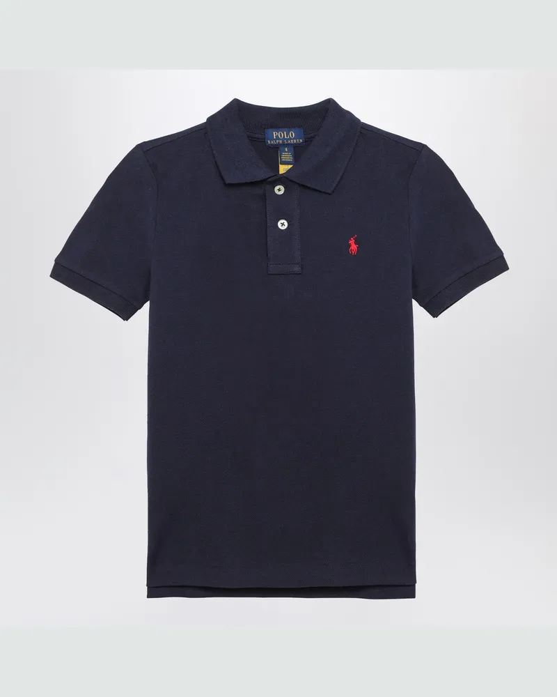 Ralph Lauren Marineblaues Poloshirt aus Baumwolle mit Logo Blue