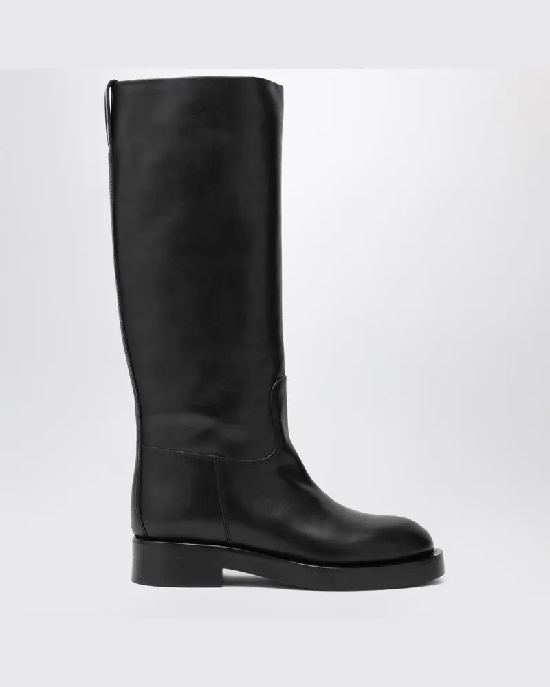 Paris Texas Schwarze Napa-Lederstiefel Schwarz