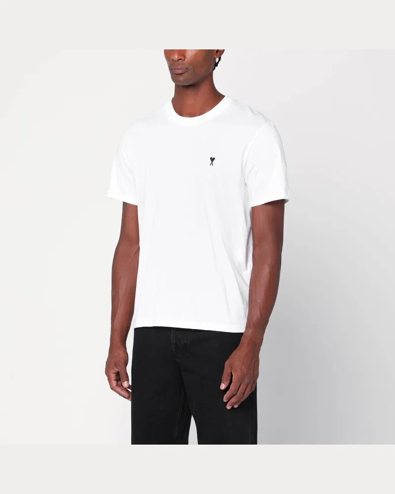 AMI Paris T-Shirt Ami De Coeur weiß aus Baumwolle Weiß