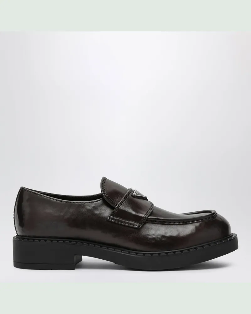 Prada Chocolate Loafer aus braunem Leder Brown