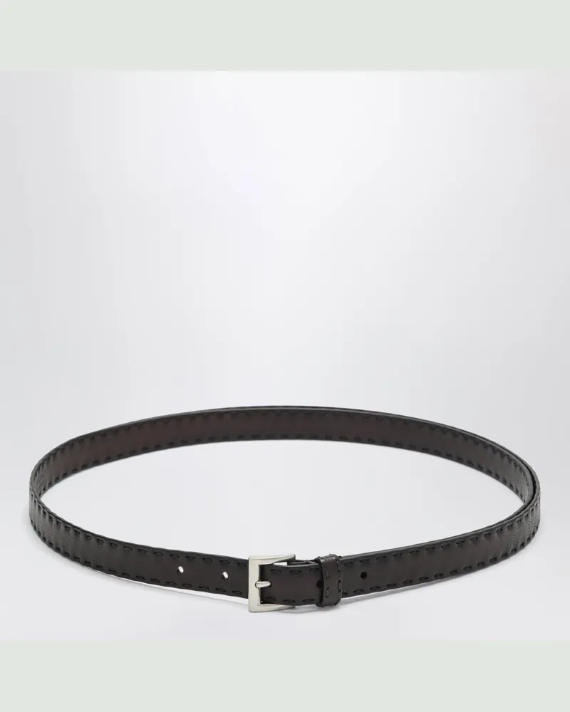 Prada Schmaler Ledergürtel in Kaffeebraun Brown