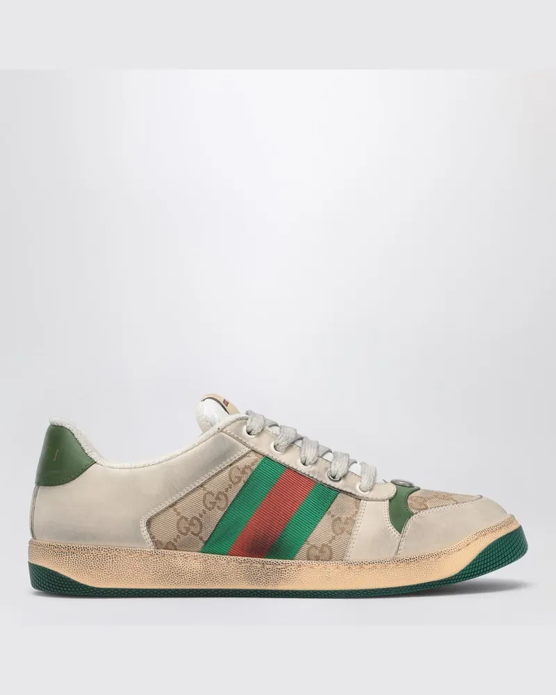 Gucci Beige Screener Sneaker aus Original GG-Stoff Beige