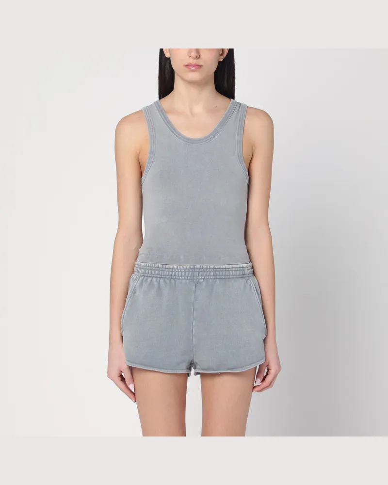 Entire Studios Graues Tanktop aus Baumwolle Grey