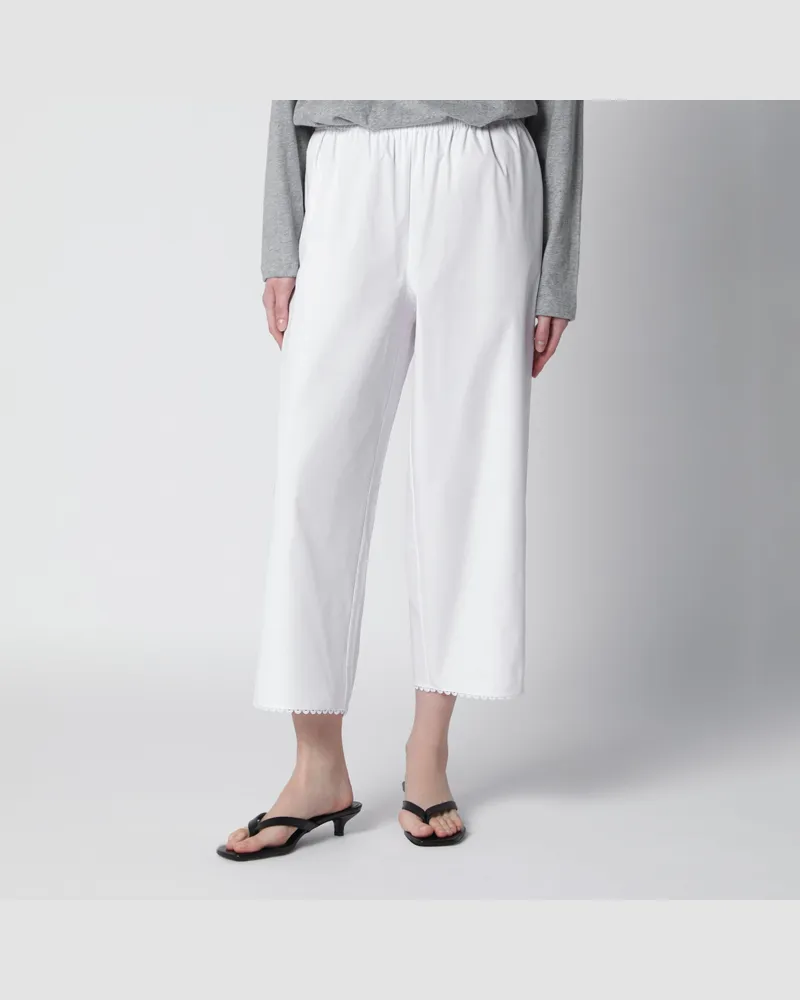 Róhe Weiße Cropped-Hose aus Baumwolle White