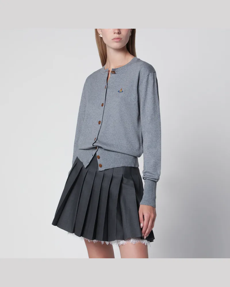 Vivienne Westwood Cardigan Bea aus Baumwoll-Kaschmir in Dunkelgrau Grey