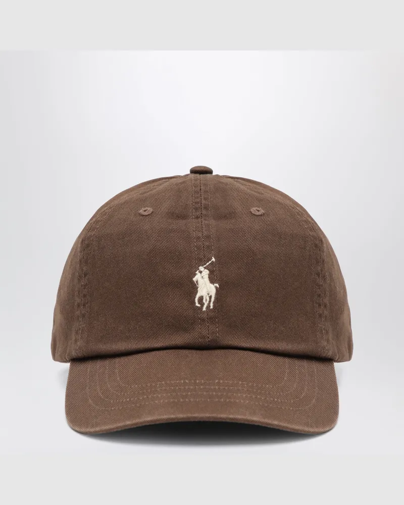 Ralph Lauren Baumwollkappe Mit Schirm Brown