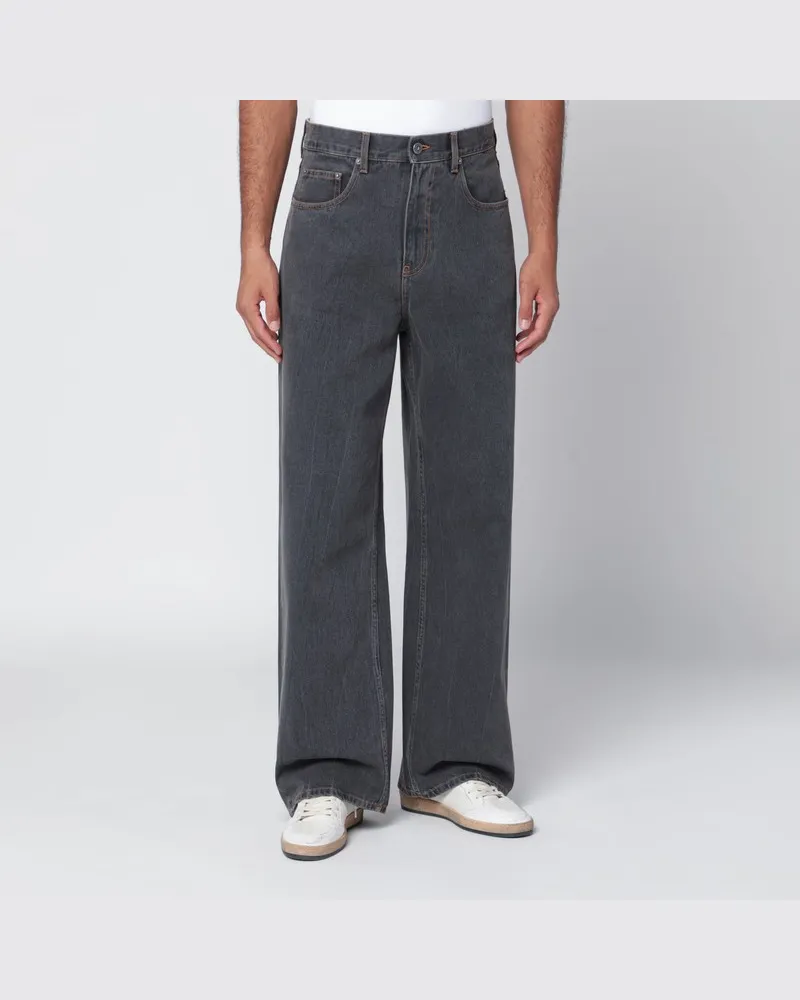 Golden Goose Weite Jeans in Schiefergrau Grau
