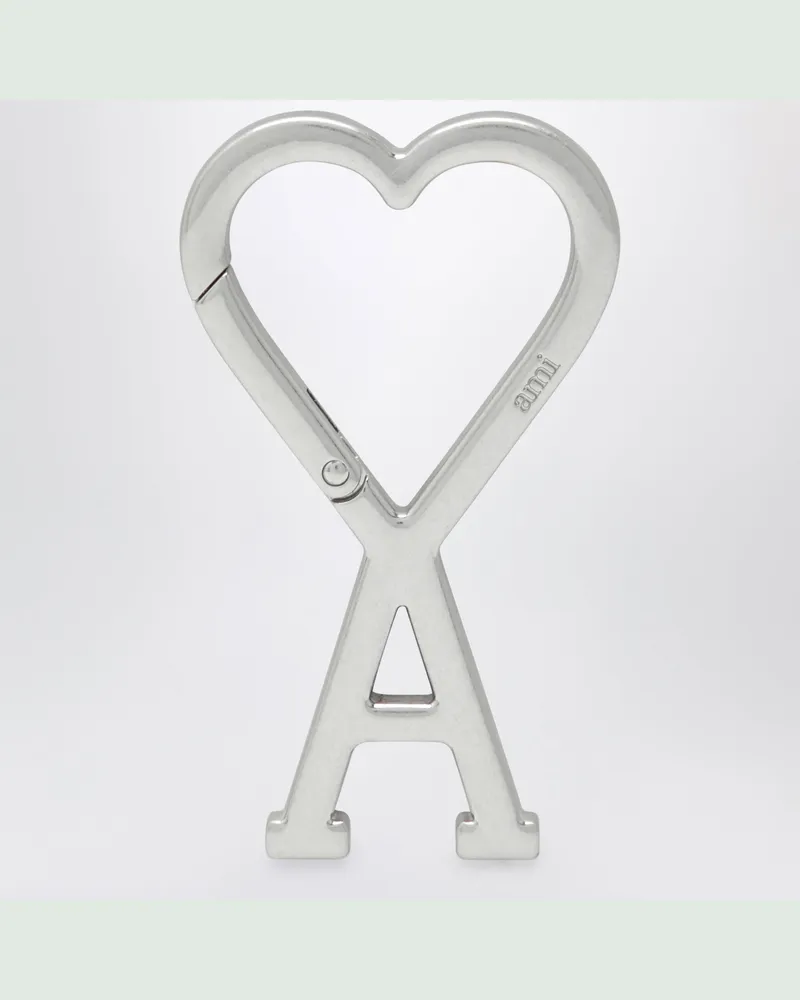 AMI Paris Schlüsselanhänger Ami de Caur mit Karabiner aus Metall in Silber Metal