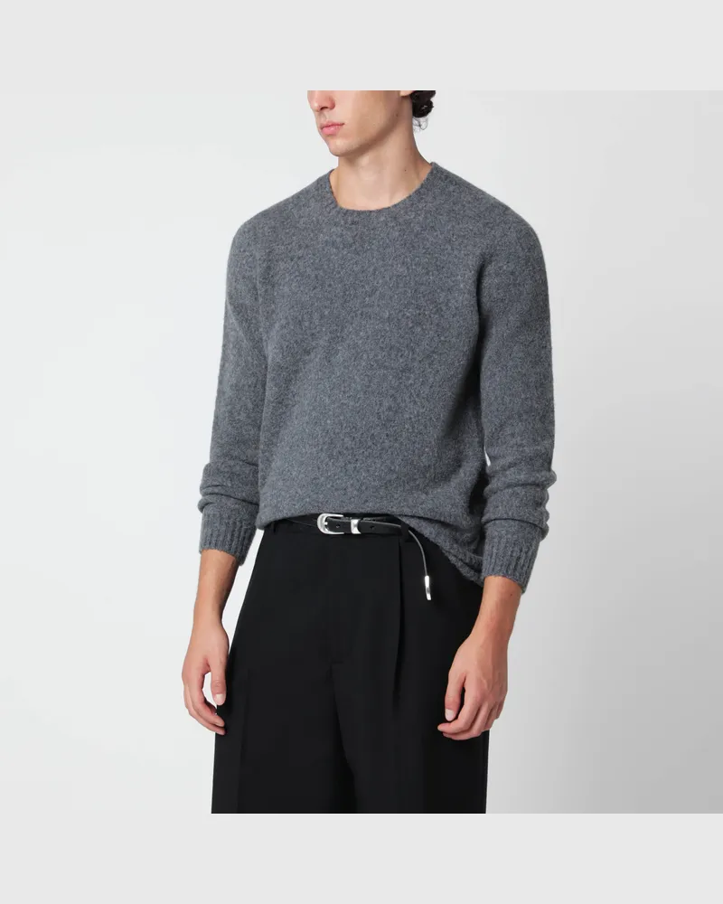 Drumohr  Grauer Pullover aus Lammwolle Grey