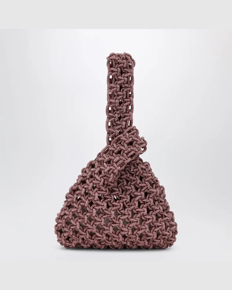 HIBOURAMA Niky Schmucktasche rosa mit Kristallen Pink