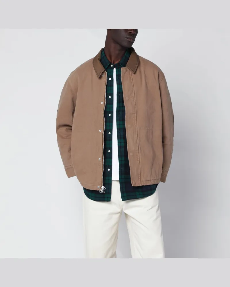 OAMC Beigefarbene Baumwolljacke mit Reißverschluss Beige