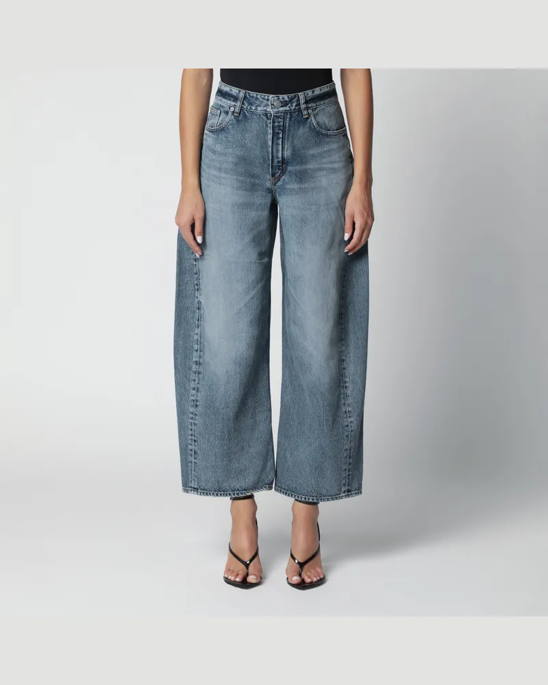 Alaïa Hose Rodeo aus Denim in Vintage-Blau Blue