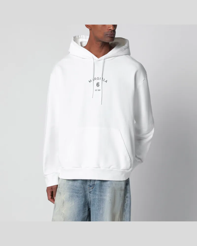 Maison Margiela White cotton hoodie White
