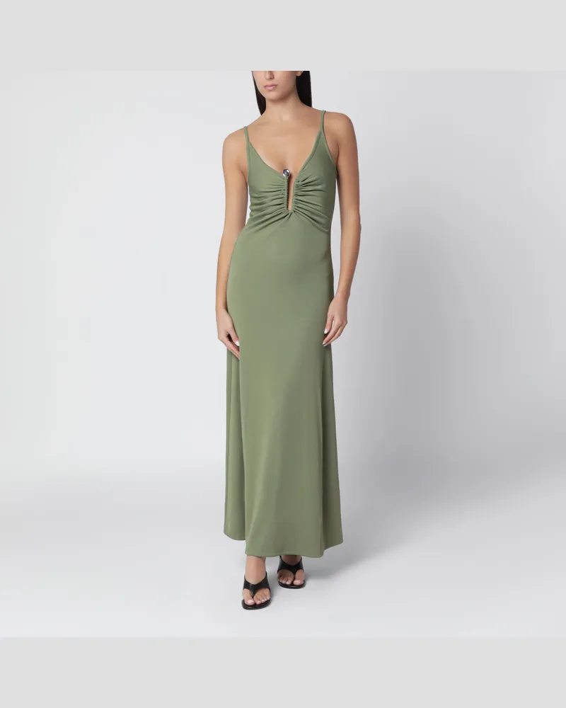 Christopher Esber Grünes Kleid aus geripptem Stretch-Jersey Green