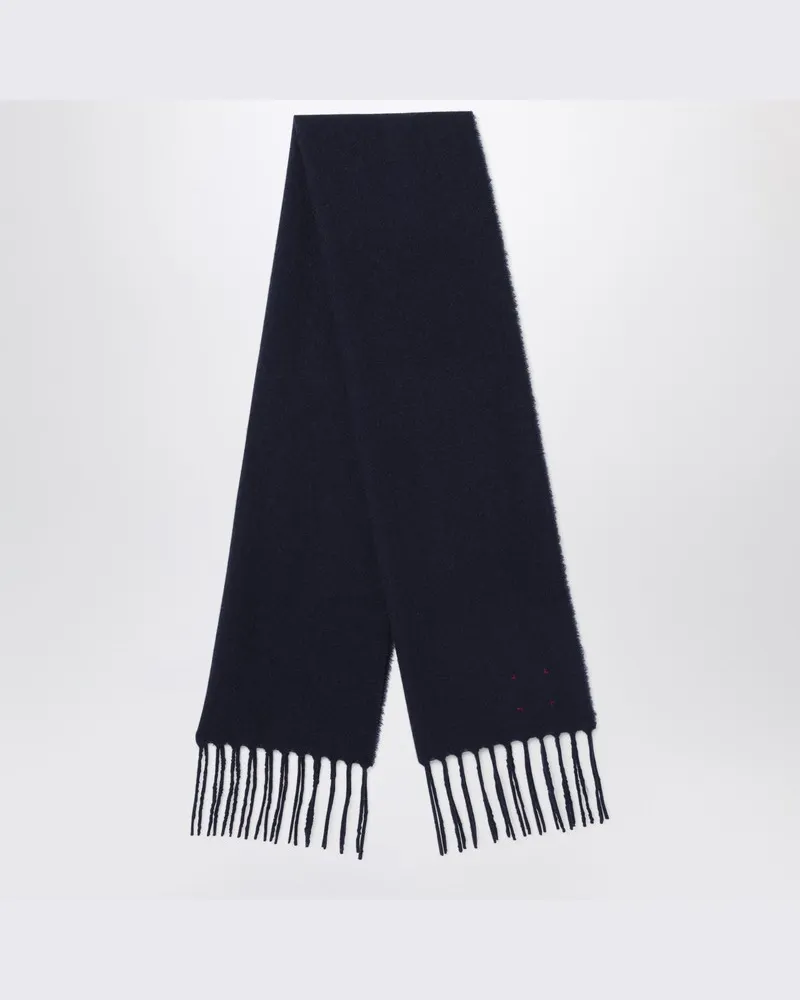Destin Marineblauer Schal aus Wolle und Kaschmir Blau