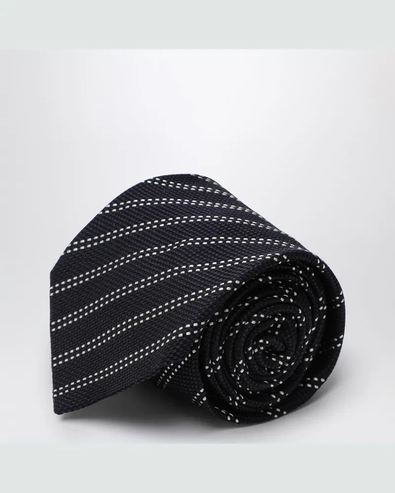 Destin Krawatte aus Seide balu/weiß Blue