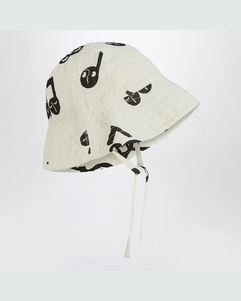 Mini Rodini Weißer Hut mit Musiknoten White