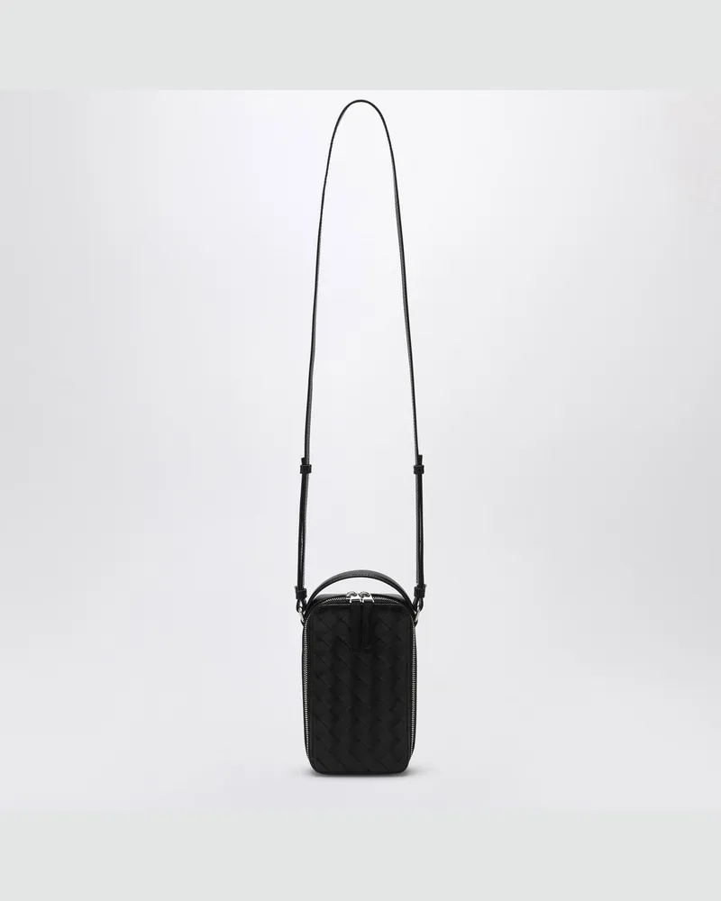 Bottega Veneta Getaway Smartphone-Hülle in schwarzem Intrecciato Black
