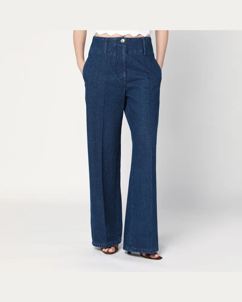 Patou Weite Jeans in Tintenblau aus Denim Blau