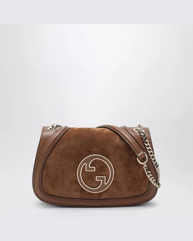 Gucci Mittelgroße Blondie Schultertasche in Braun Braun