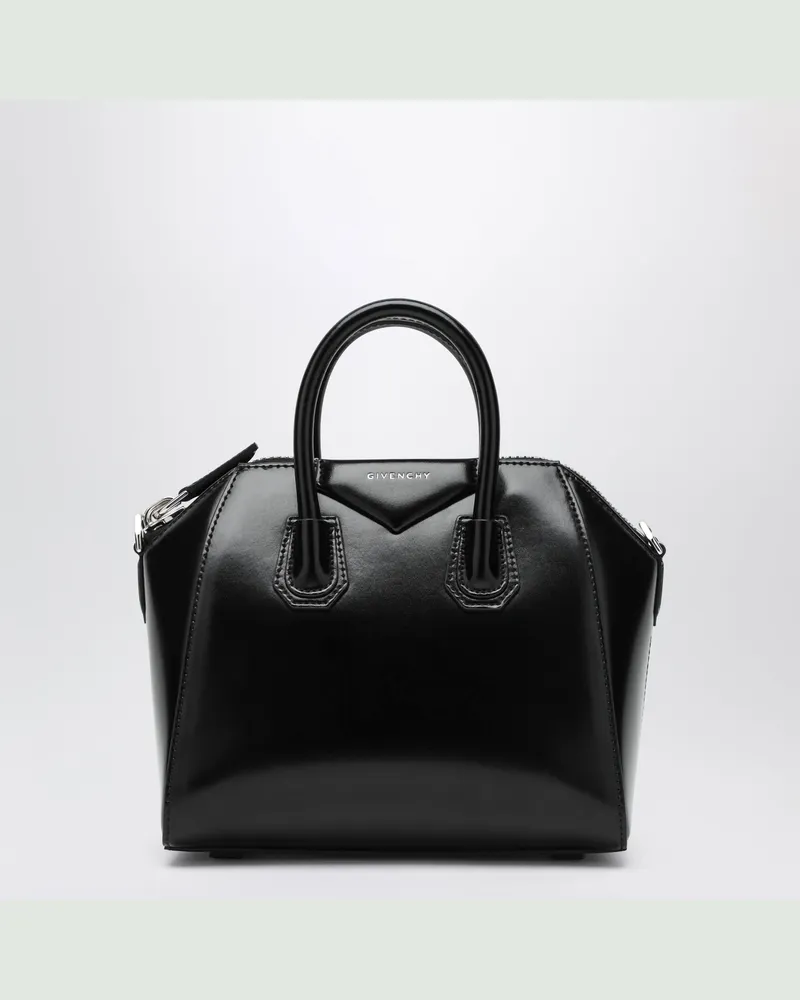 Givenchy Mini Antigona Tasche in schwarzem Leder Black