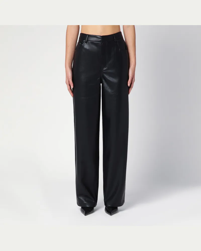 ROTATE Birger Christensen Schwarze Hose aus Kunstleder 