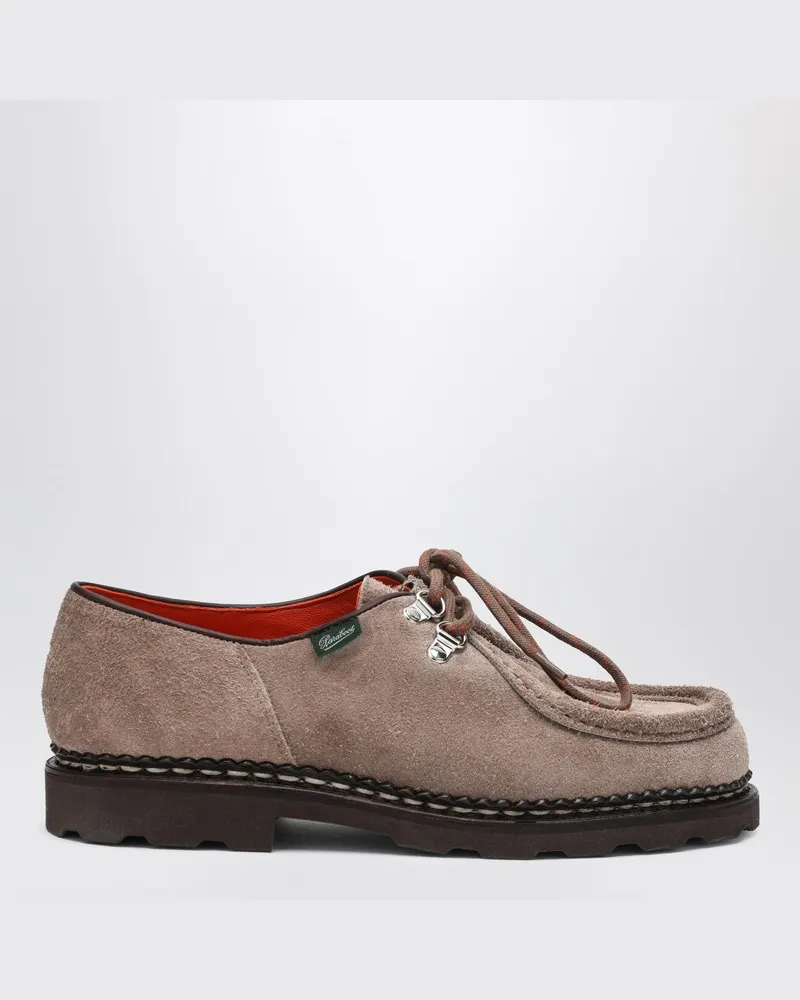 Paraboot Graphitfarbener Wildleder-Schnürschuh Michael Anneaux Braun