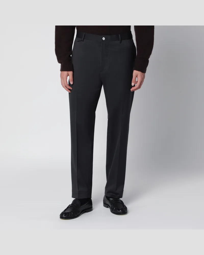 Biagio Santaniello Graue sartoriale Hose aus Wollmischung Grey