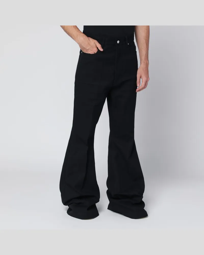 Rick Owens Schwarze Bolans-Schlaghose Schwarz