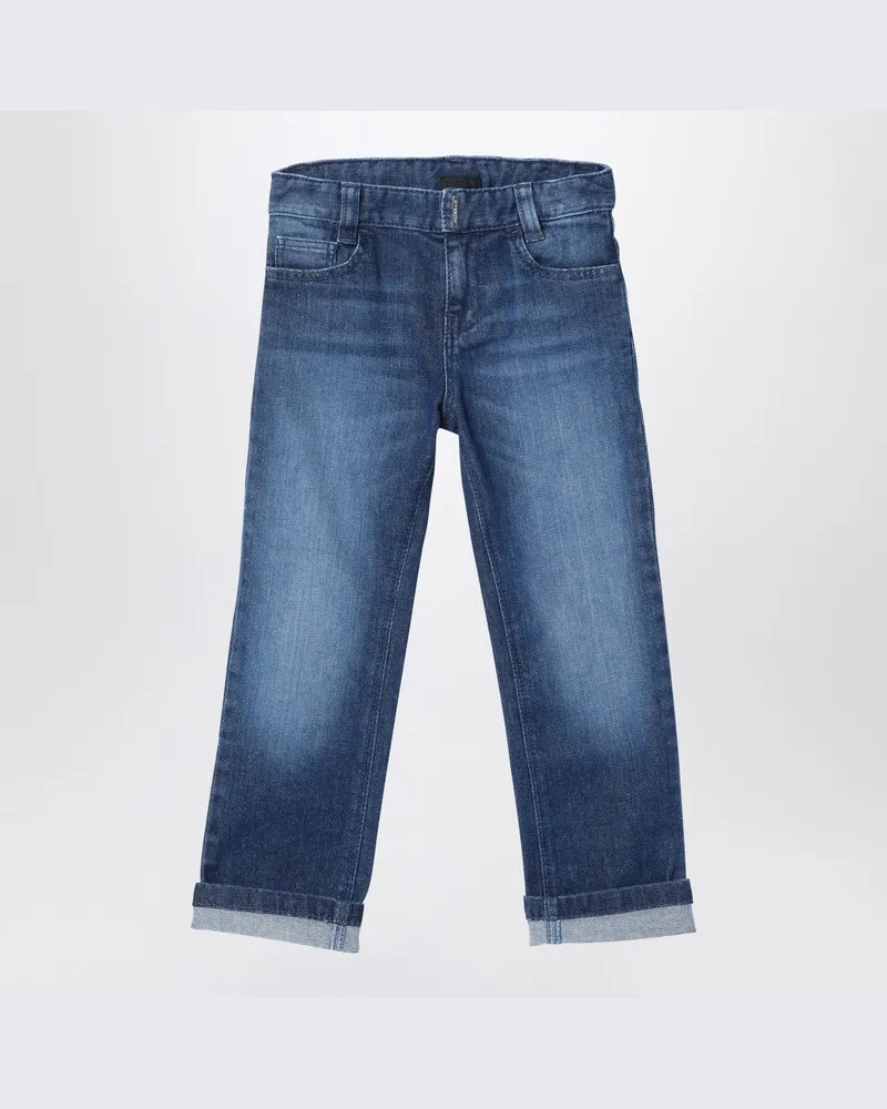 Givenchy Blaue Jeans aus ausgewaschenem Denim Blau