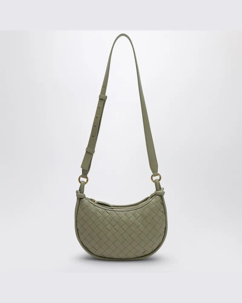 Bottega Veneta Travertinfarbene Kuriertasche Gemelli Beige