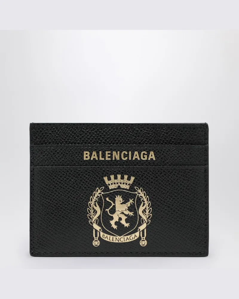 Balenciaga Schwarzer Lederreisepasshalter Schwarz