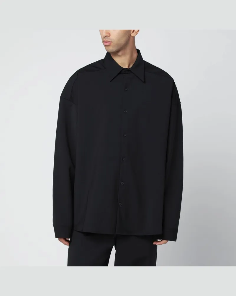 Entire Studios Schwarzes Hemd aus Wollmischung Schwarz