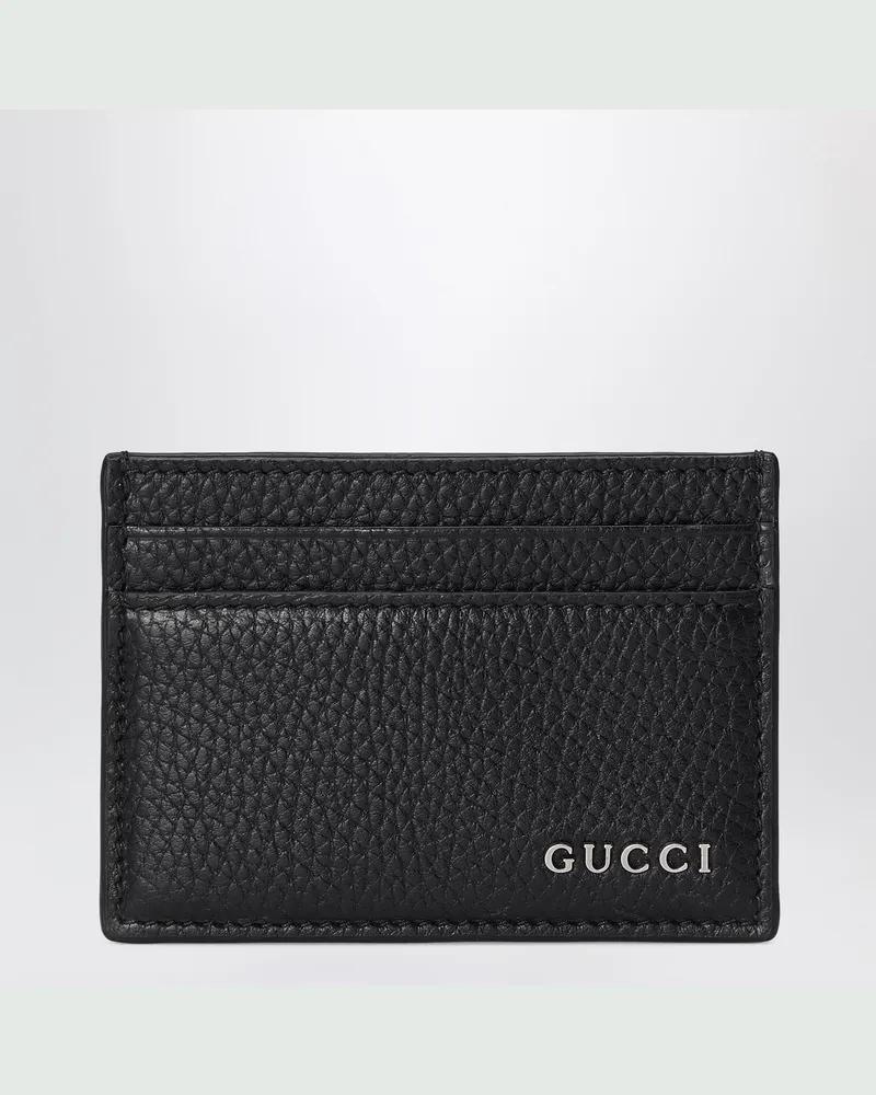 Gucci Schwarzer Kartenhalter mit Logo Black