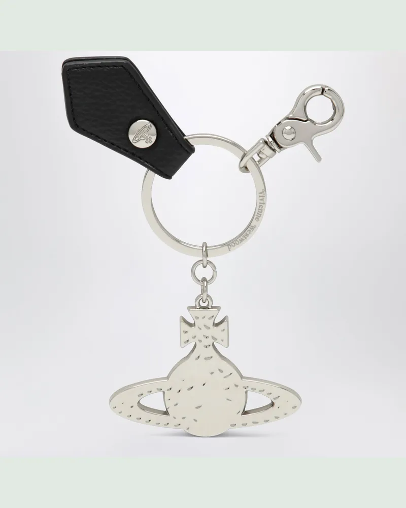 Vivienne Westwood Hammered-Orb Schlüsselanhänger aus Eisen in Schwarz Black