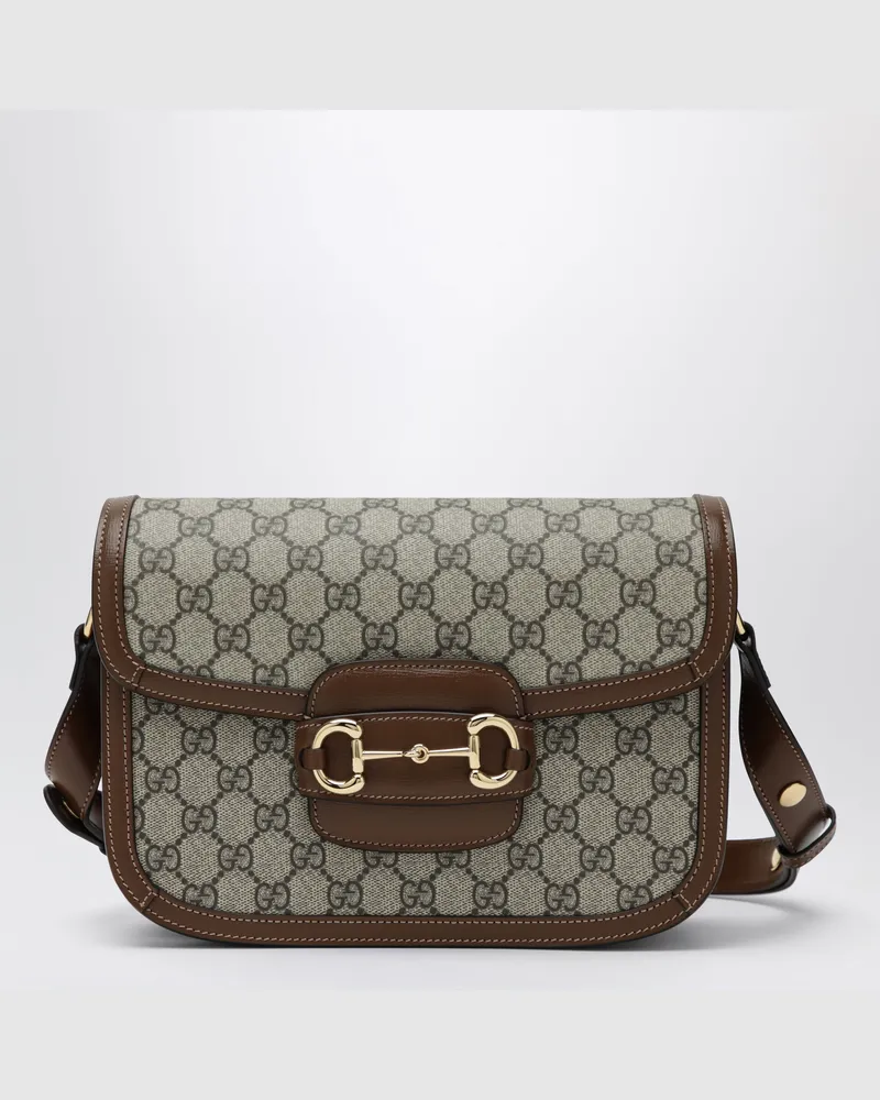 Gucci Umhängetasche  Horsebit 1955 in mittlerer Größe Beige