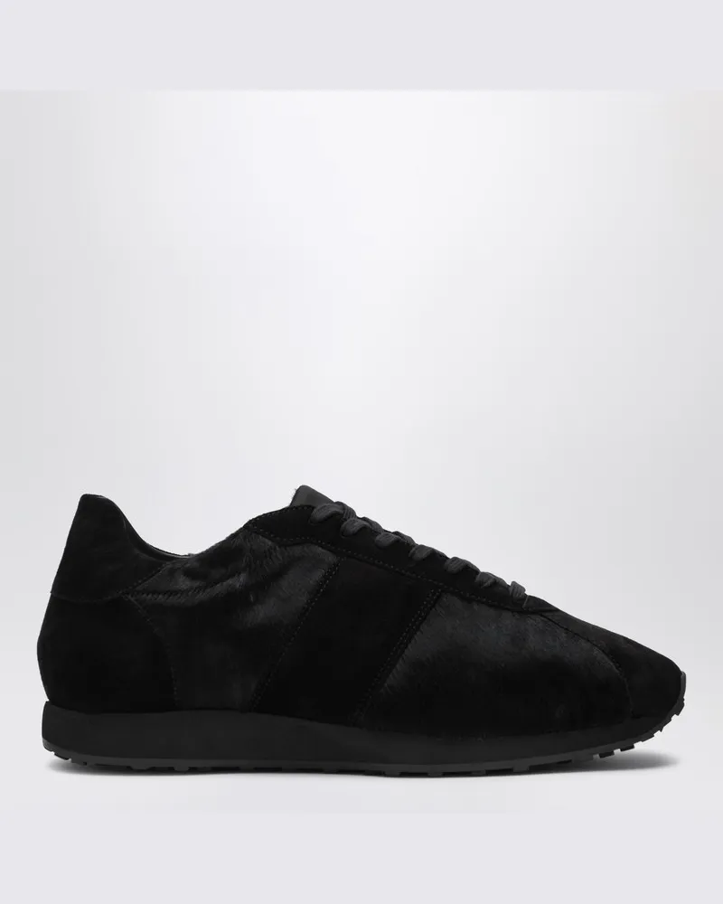 The Row Schwarze Sneaker aus Pony und Samt Schwarz