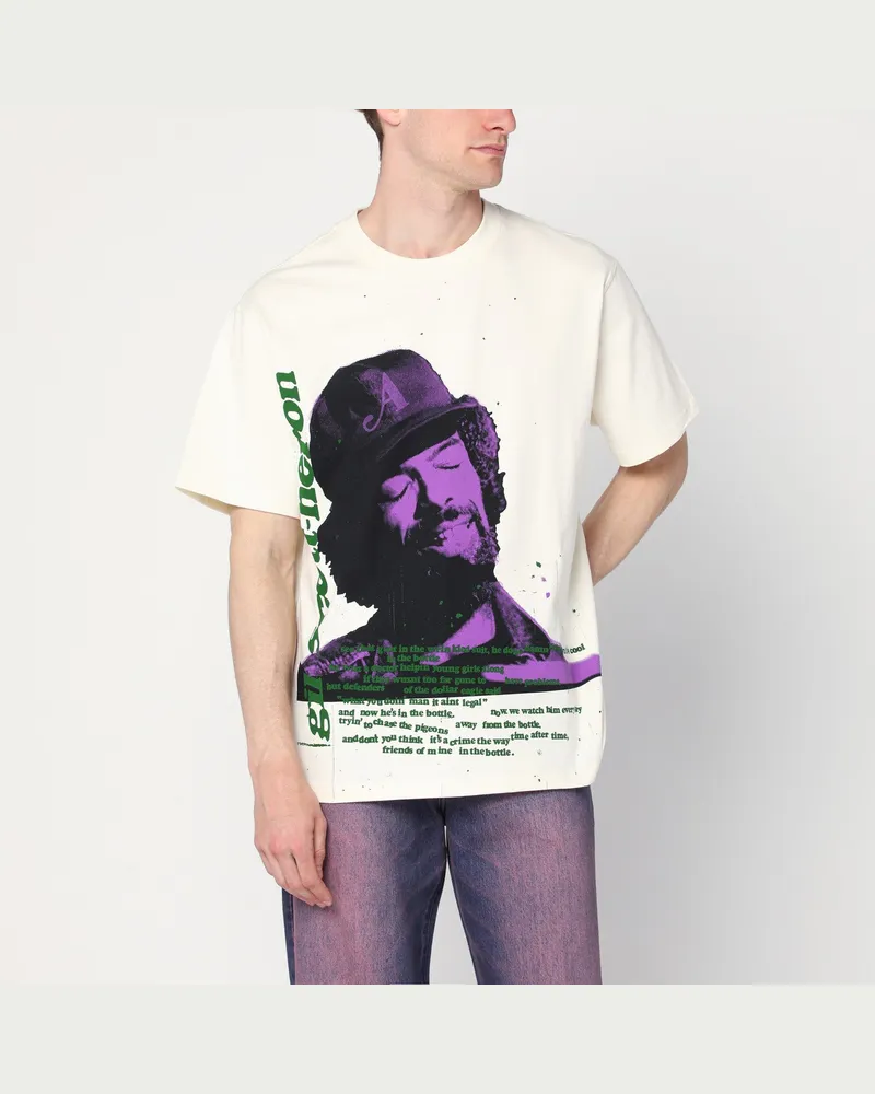 AWAKE NY Cremefarbenes T-Shirt mit Gil Scott-Heron Beige