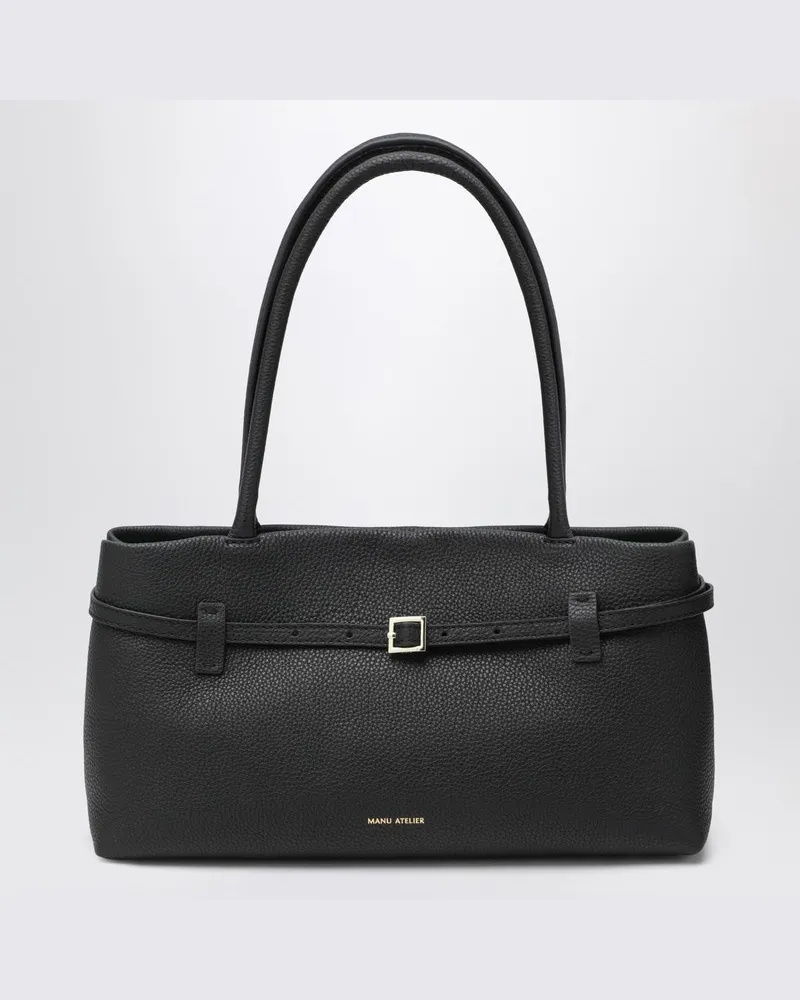 Manu Atelier Le Cambon East West schwarze Tasche Schwarz