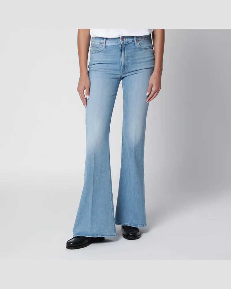 Mother The Doozy Schlaghose aus hellblauem Denim Light