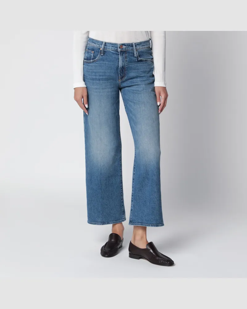 Mother Mid Rise Maven Flood Jeans aus mittelblauem Denim Blue